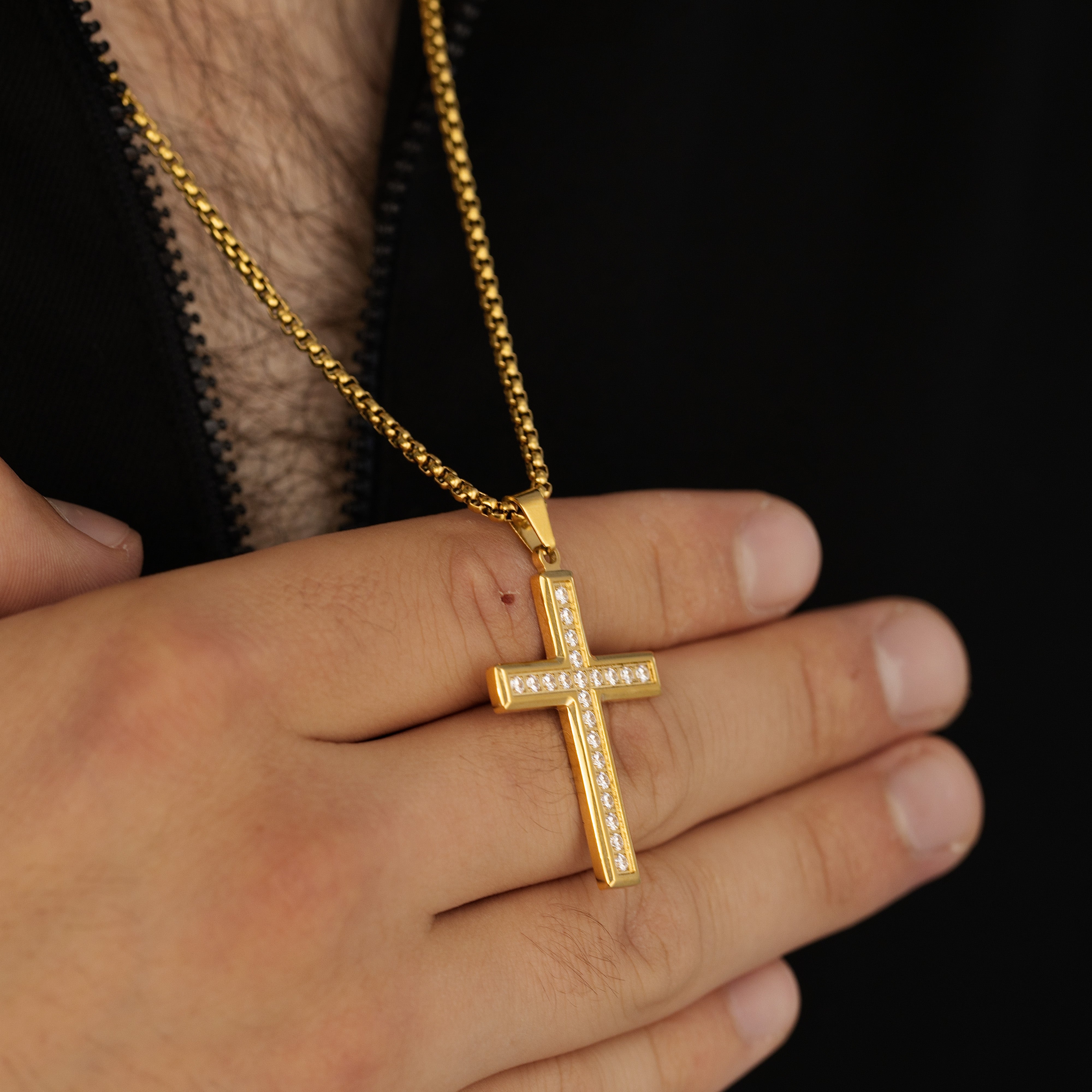 Colier Cruce Diamant | Personalizat cu Gravura