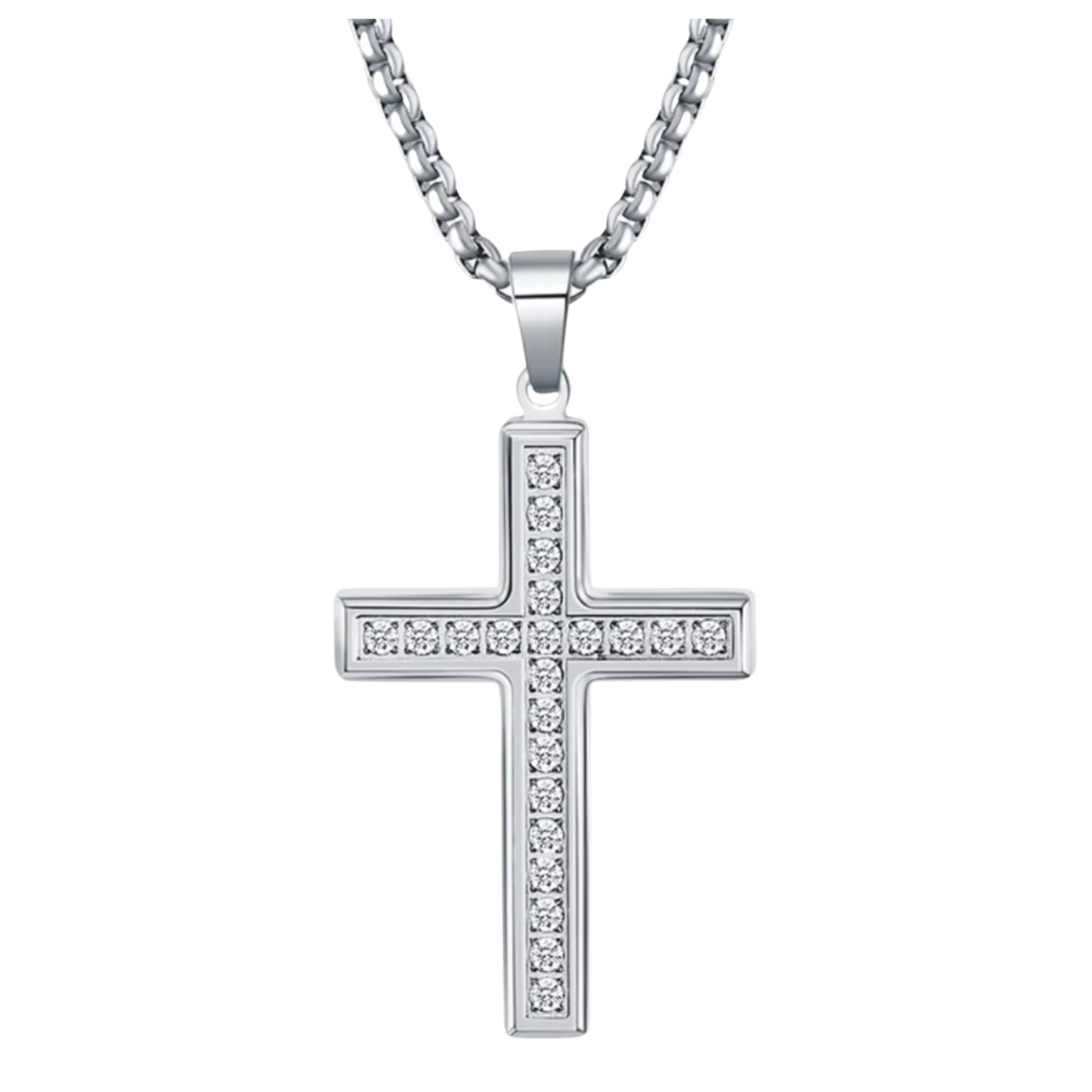 Colier Cruce Diamant | Personalizat cu Gravura