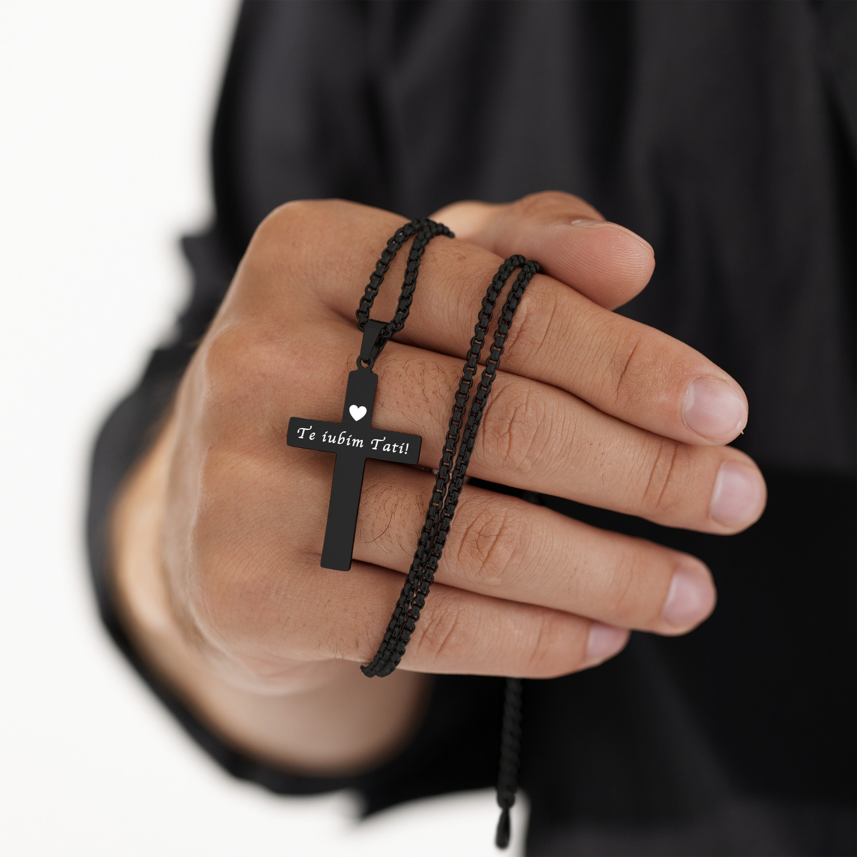Colier Cruce Diamant | Personalizat cu Gravura