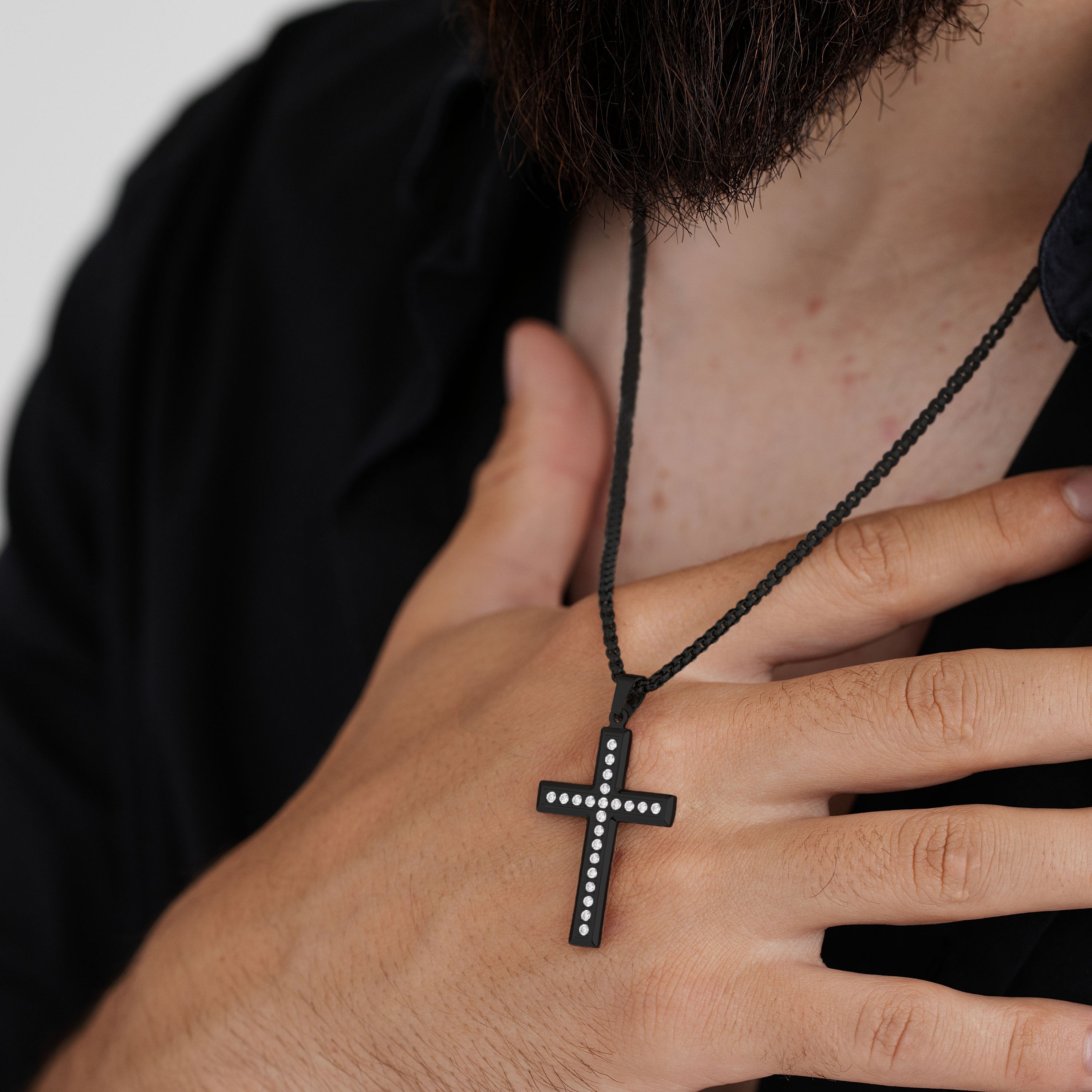 Colier Cruce Diamant | Personalizat cu Gravura