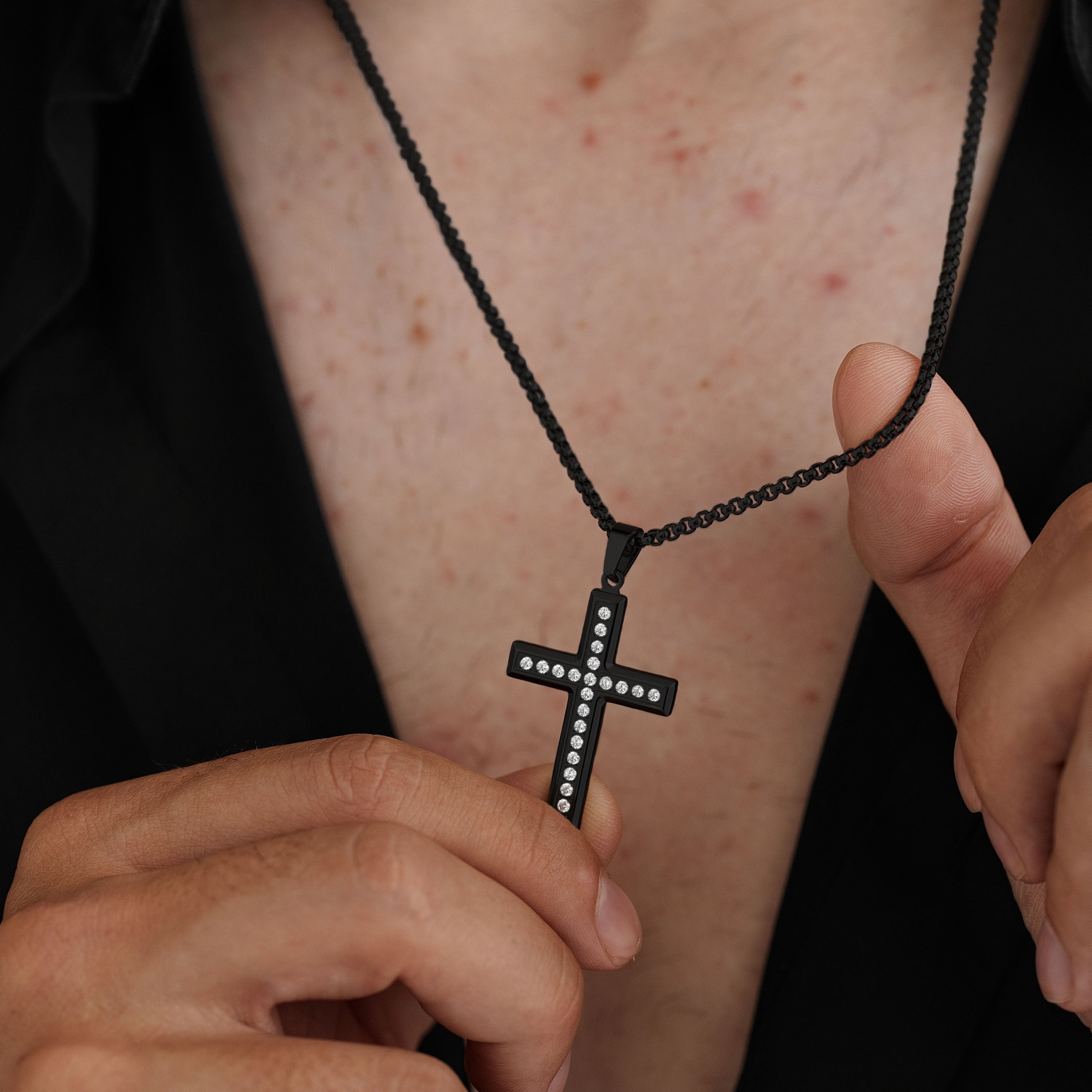 Colier Cruce Diamant | Personalizat cu Gravura