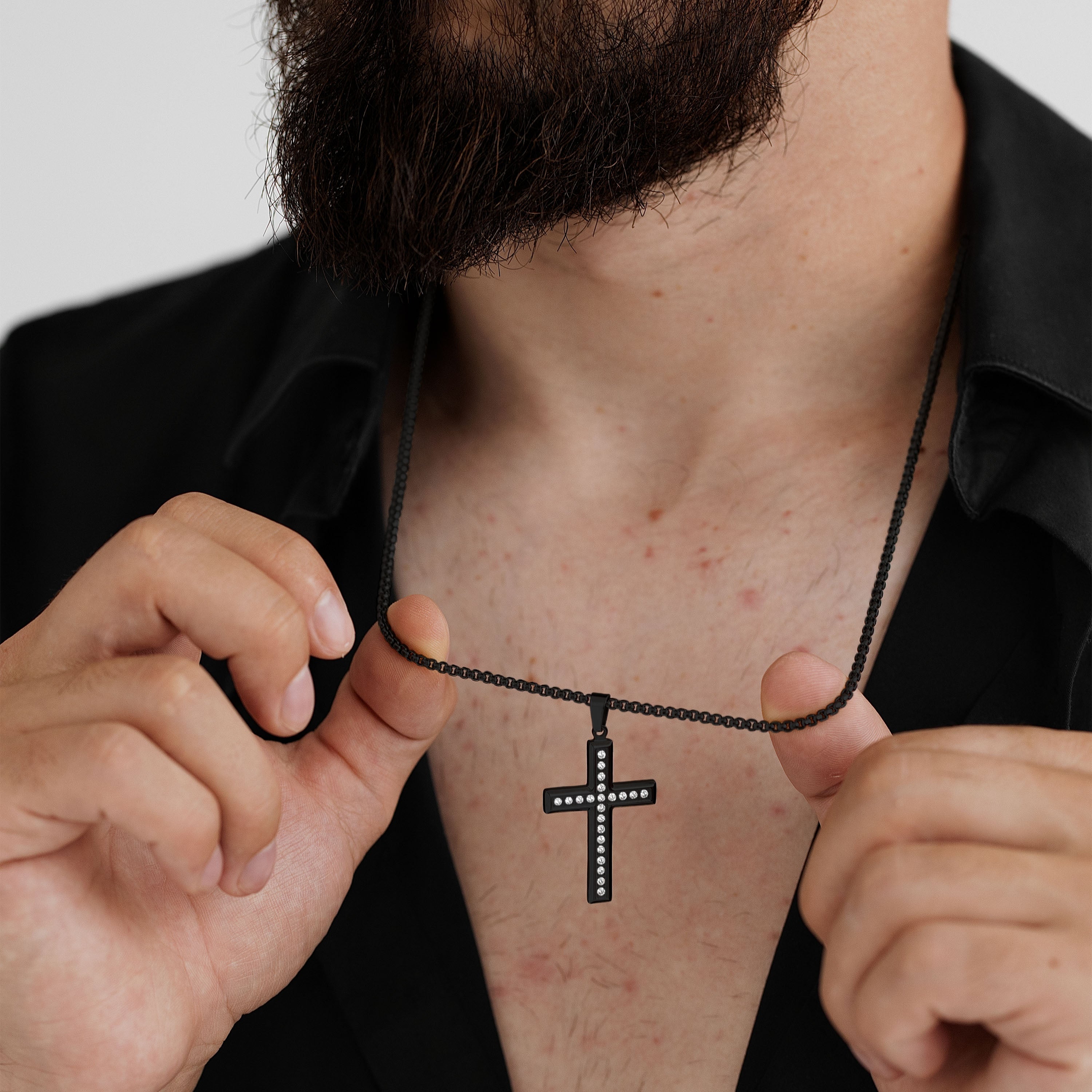 Colier Cruce Diamant | Personalizat cu Gravura