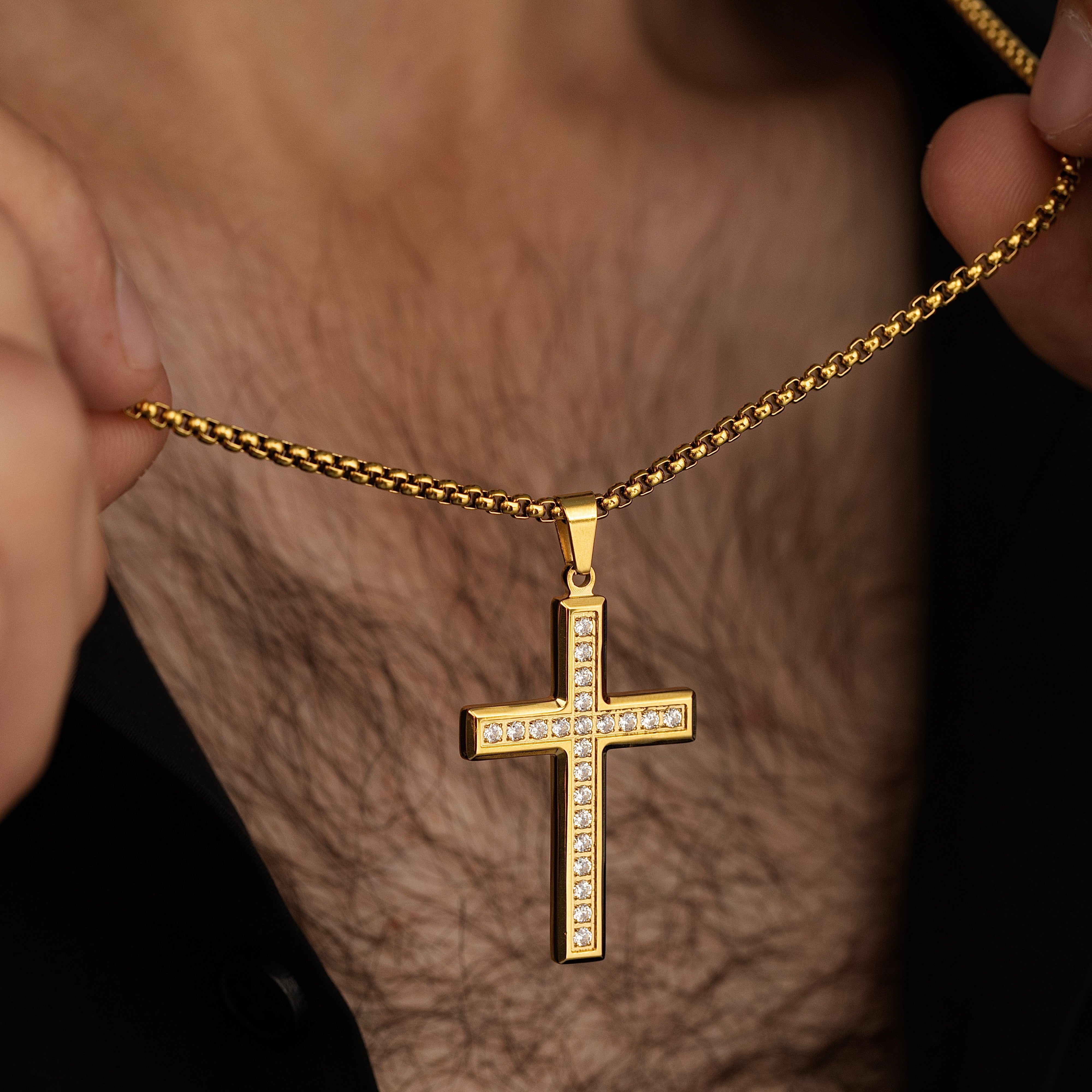 Colier Cruce Diamant | Personalizat cu Gravura