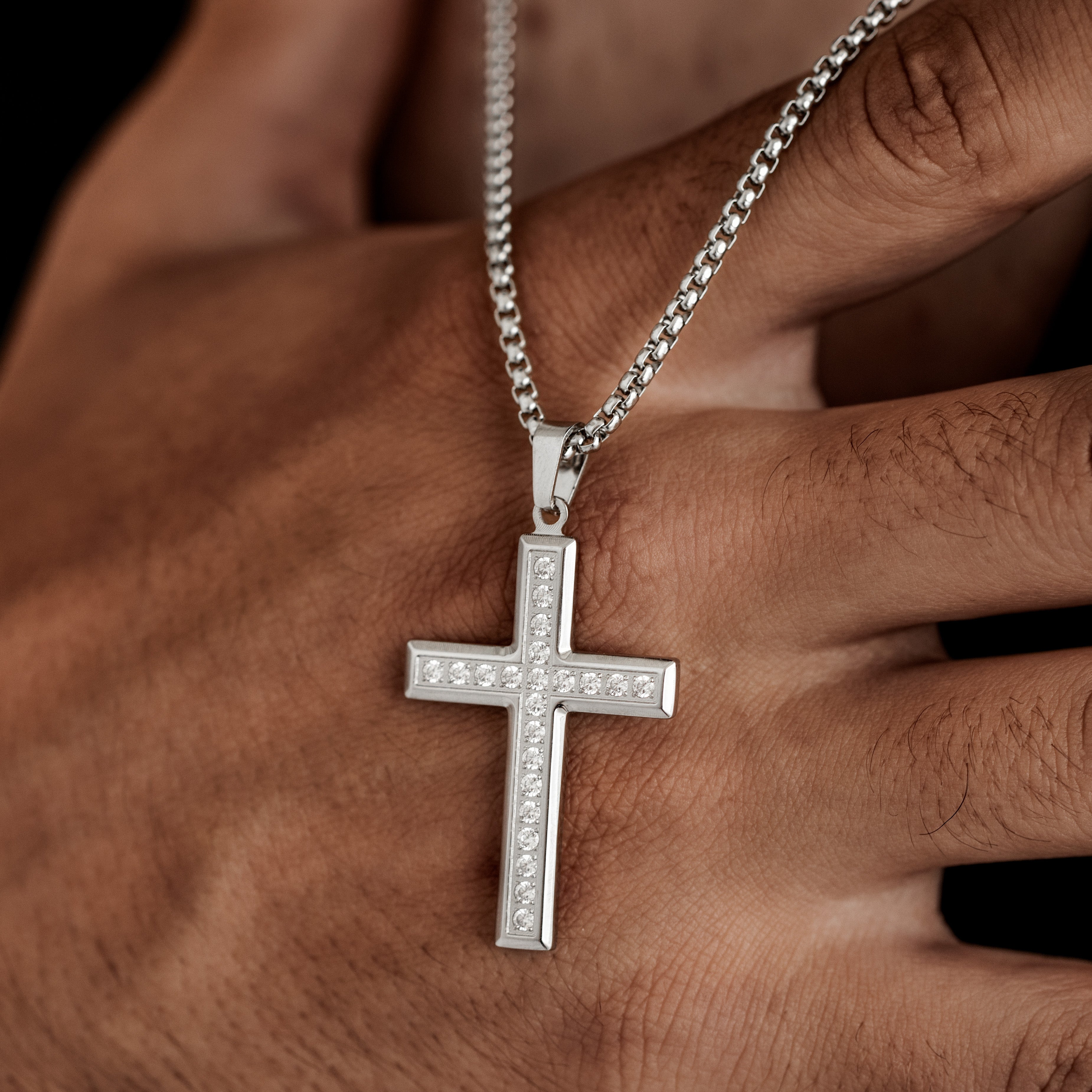 Colier Cruce Diamant | Personalizat cu Gravura