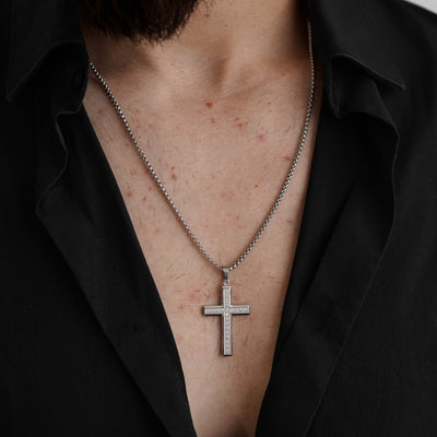 Colier Cruce Diamant  | Personalizat cu Gravura