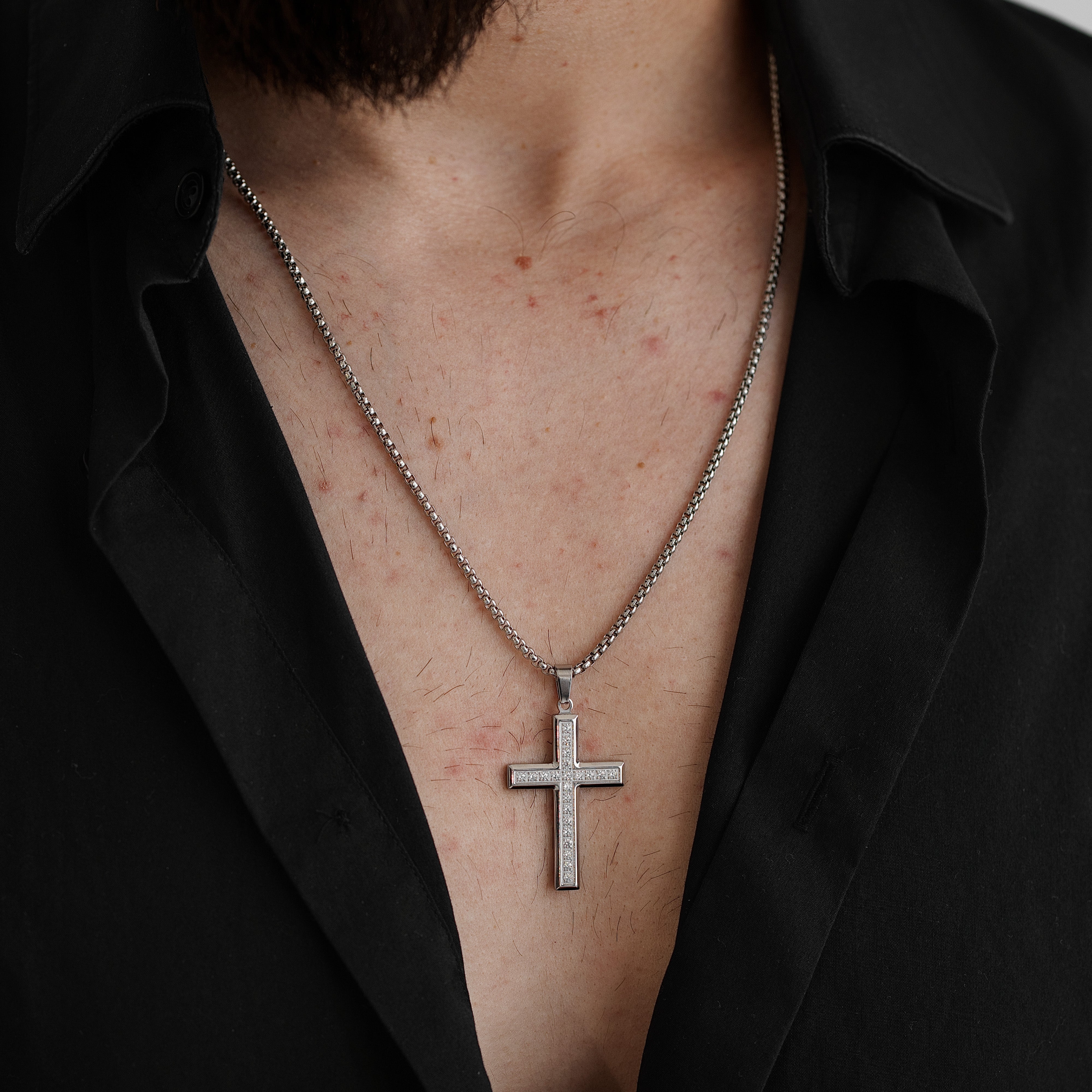 Colier Cruce Diamant  | Personalizat cu Gravura