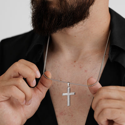 Colier Cruce Diamant  | Personalizat cu Gravura