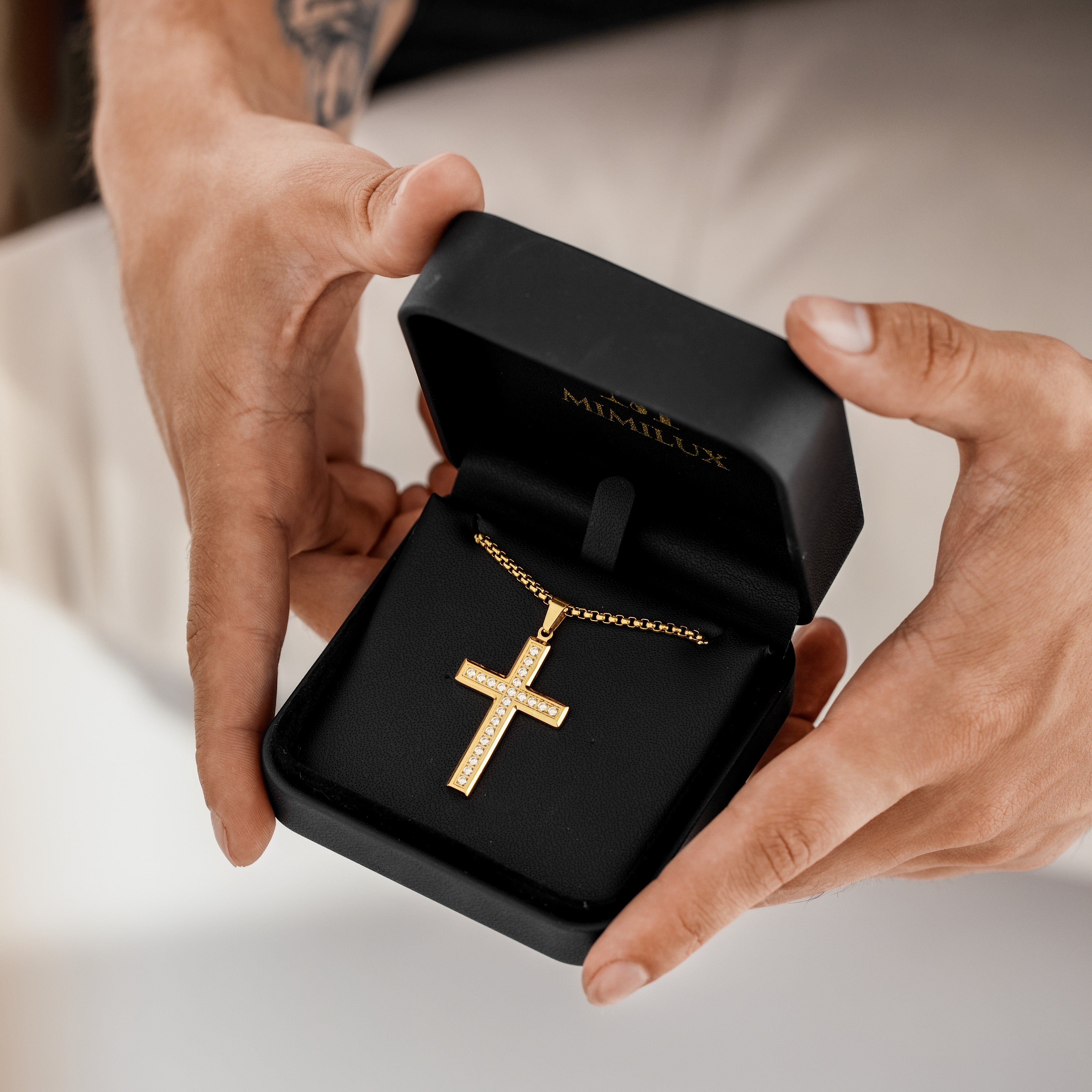 Colier Cruce Diamant  | Personalizat cu Gravura