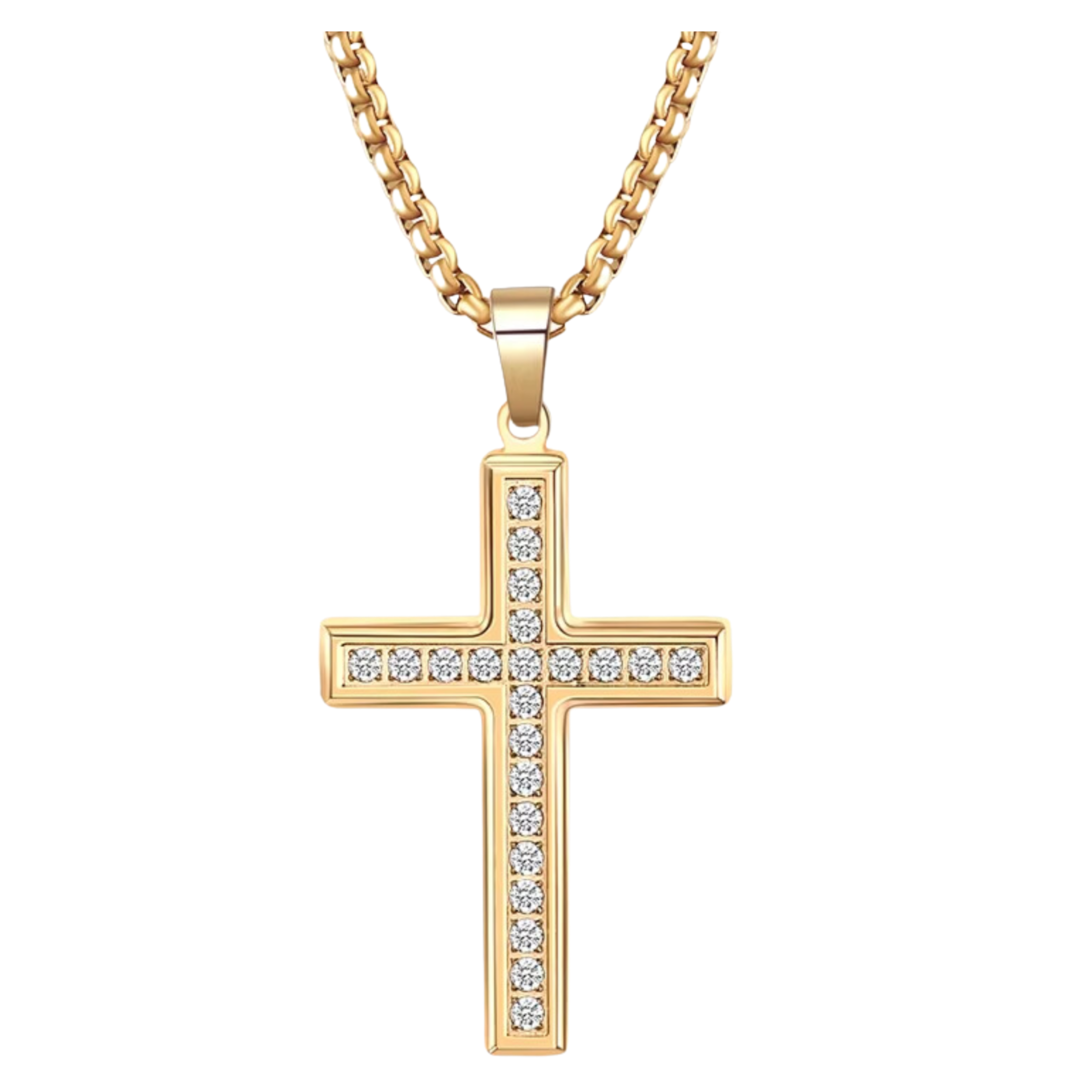 Colier Cruce Diamant  | Personalizat cu Gravura