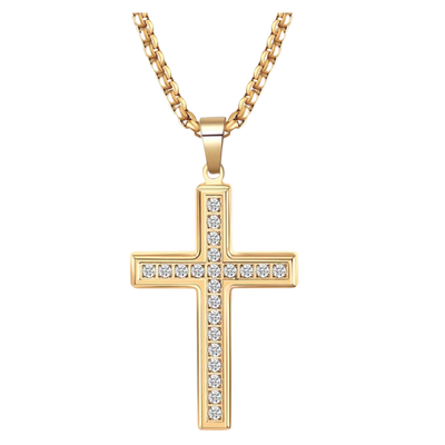 Colier Cruce Diamant  | Personalizat cu Gravura