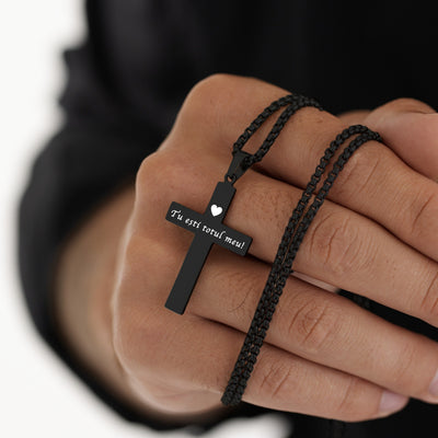 Colier Cruce Diamant  | Personalizat cu Gravura