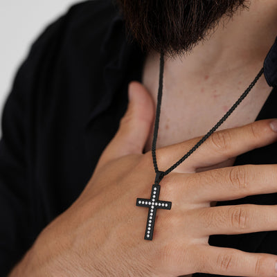 Colier Cruce Diamant  | Personalizat cu Gravura