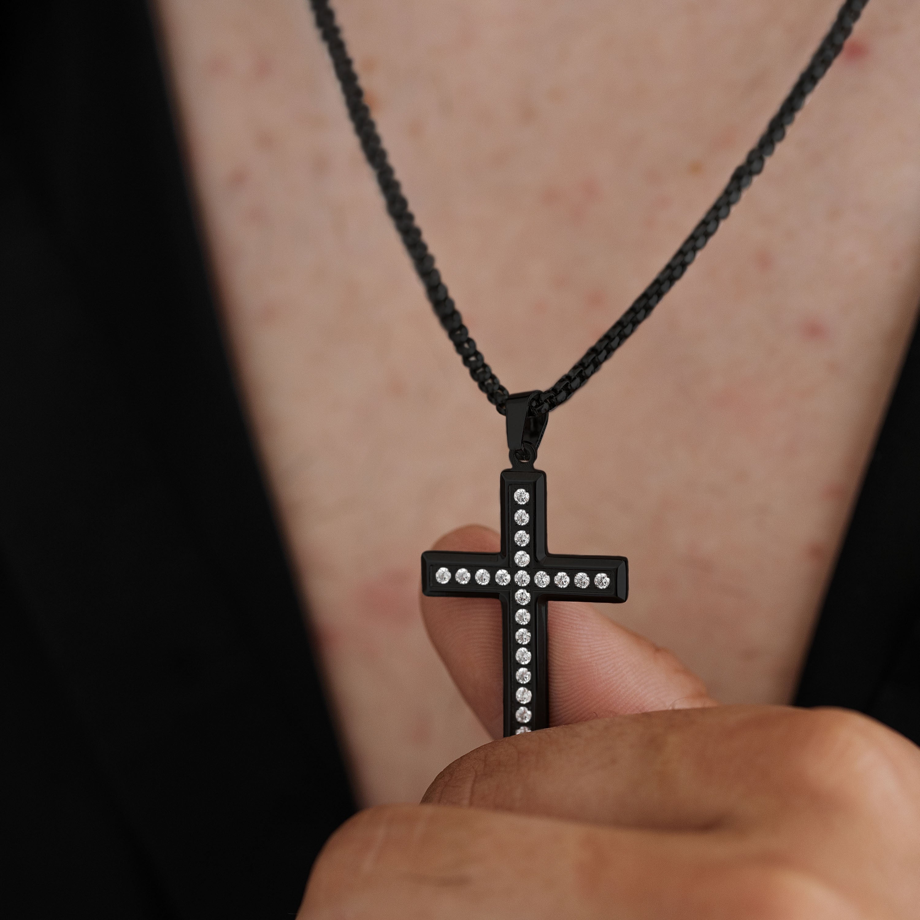 Colier Cruce Diamant  | Personalizat cu Gravura