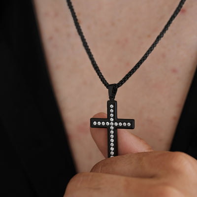 Colier Cruce Diamant  | Personalizat cu Gravura