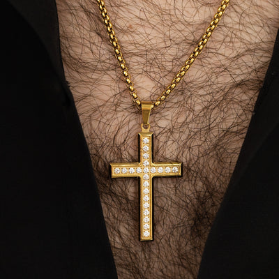 Colier Cruce Diamant  | Personalizat cu Gravura