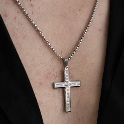 Colier Cruce Diamant  | Personalizat cu Gravura