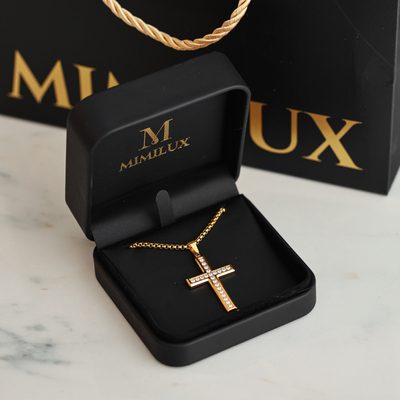 Colier Cruce Diamant  | Personalizat cu Gravura