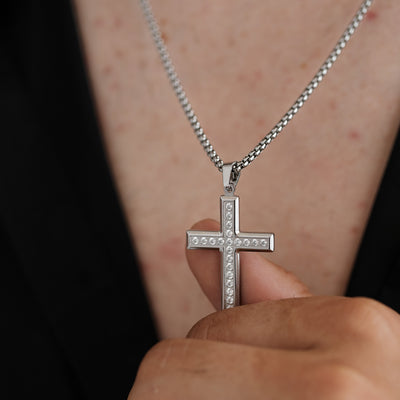 Colier Cruce Diamant  | Personalizat cu Gravura