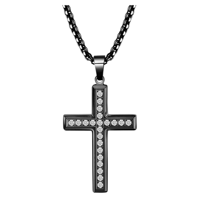 Colier Cruce Diamant  | Personalizat cu Gravura